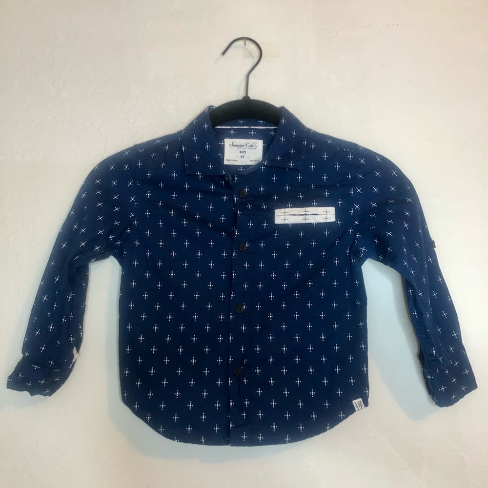 3T Boys Button up long sleeve shirt